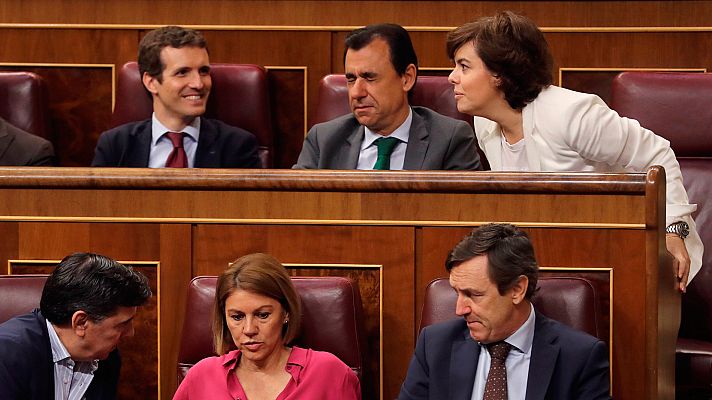 Telediario 1 - El PP asegura que no renuncia a un acuerdo para renovar RTVE y el PSOE dice que seguirá negociando