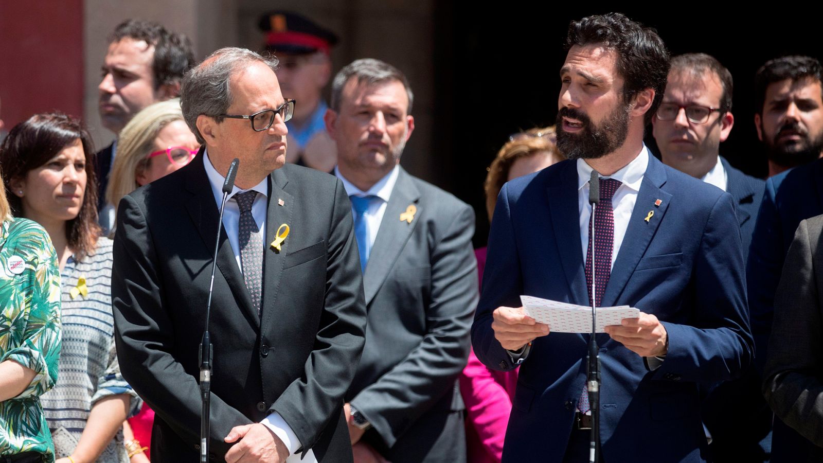 Torra y Torrent piden libertad para los presos independentistas