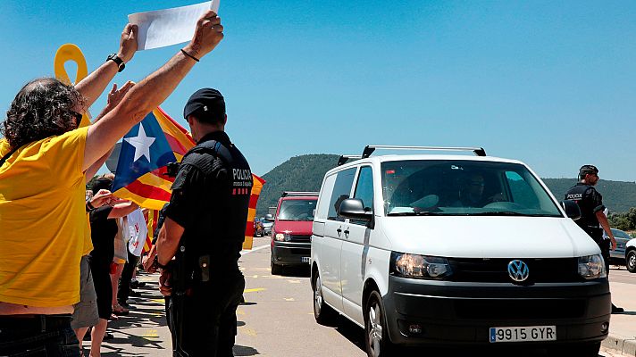 Los presos independentistas ya están en las cárceles catalanas y reciben el apoyo del Govern