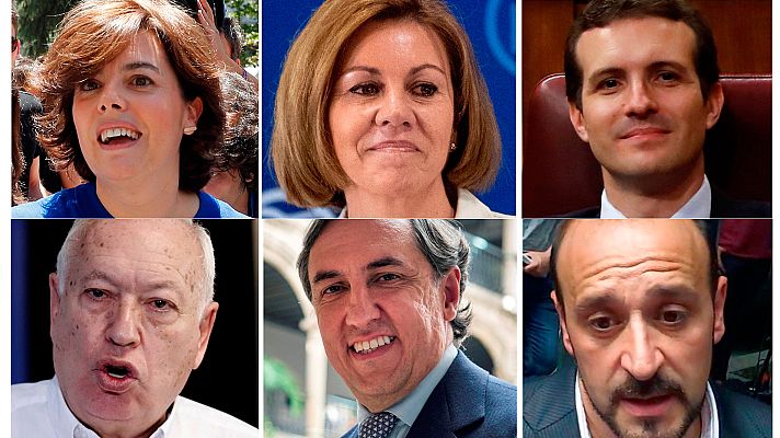 Telediario 1 - Últimas horas de campaña de los seis candidatos a presidir el PP