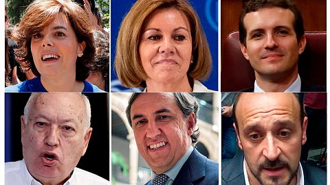 Últimas horas de campaña de los seis candidatos a presidir el PP