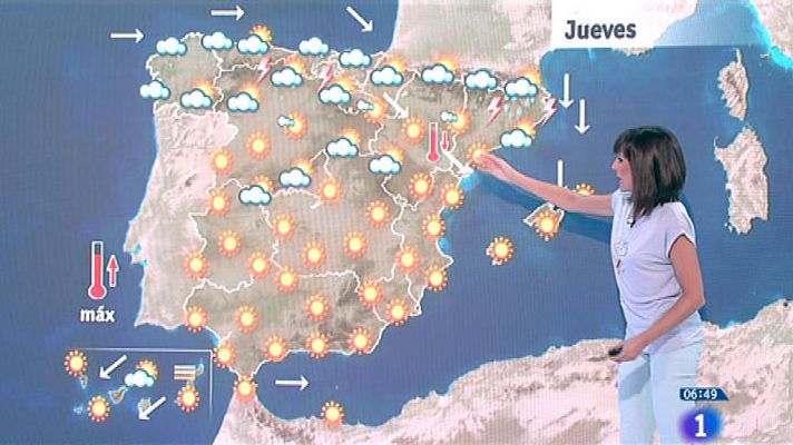 Este jueves habrá chubascos fuertes en Cataluña y tiempo estable en el resto del país