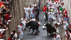 Primer encierro de San Fermín 2018: rápido y con dos toros descolgados