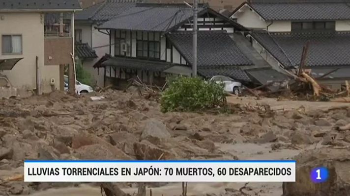 Telediario 1 - Japón lucha contrarreloj para rescatar a miles de personas