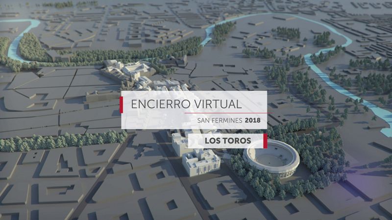 Encierro virtual - Los toros  de San Fermín