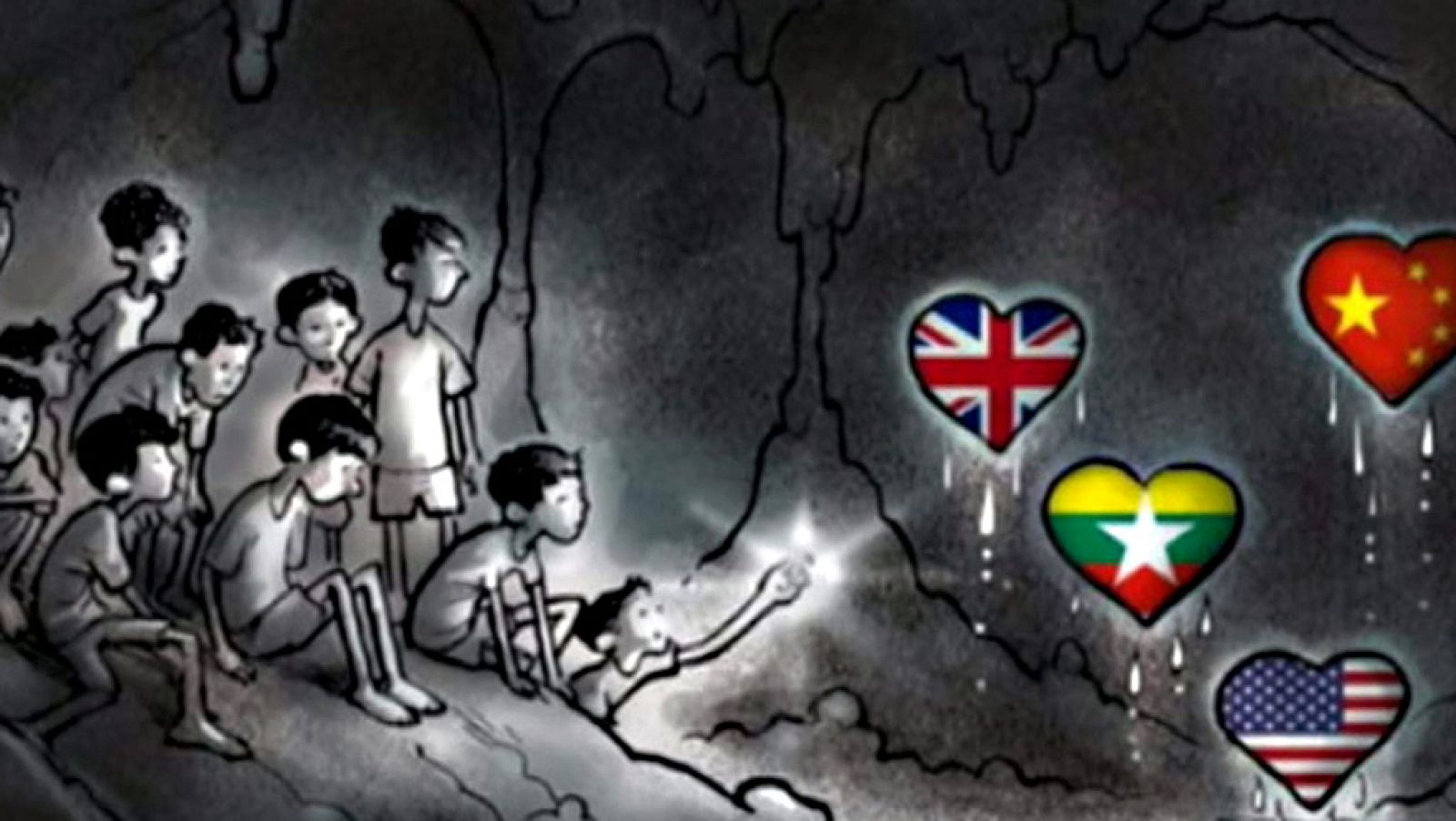 Los mensajes que insuflaron esperanza a los atrapados en Tailandia