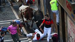 San Fermín | Quinto encierro accidentado con numerosas caídas