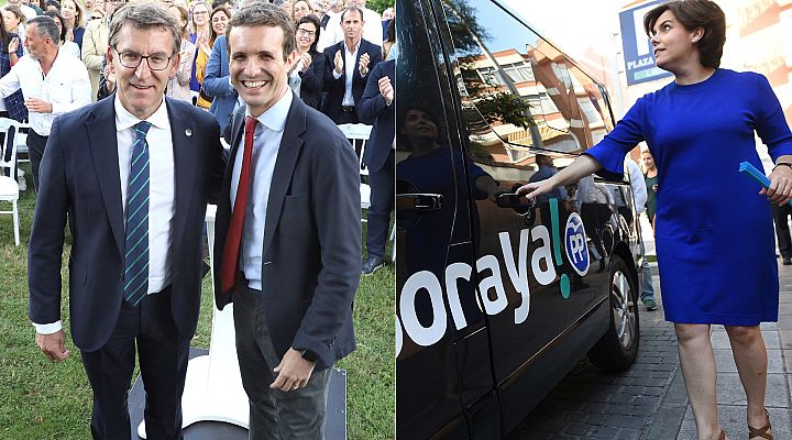 Telediario 1 - Vuelven los mensajes cruzados entre Casado y Santamaría tras la 'tregua' del martes