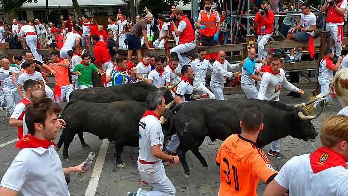 San Fermín - Séptimo encierro vibrante de los Jandilla