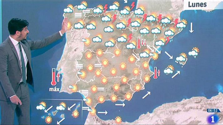 Este lunes habrá altas temperaturas en el litoral valenciano y chubascos en el norte
