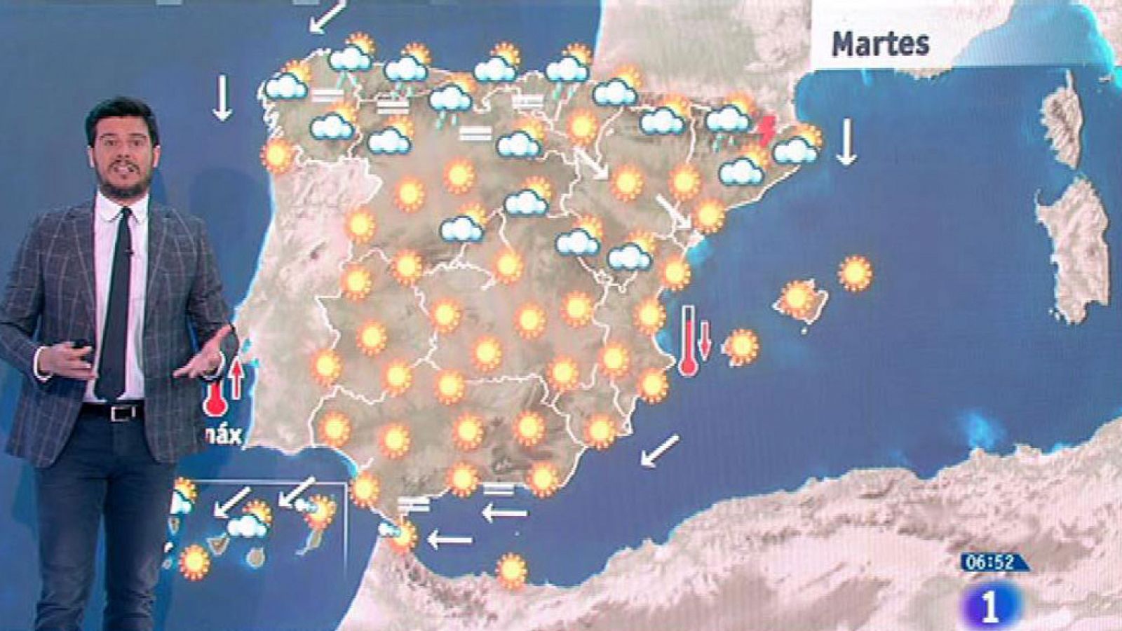 El Tiempo | Este martes persisten las lluvias en el Cantábrico y se impone el sol en el resto