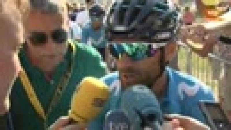 El español Alejandro Valverde (Movistar), es el primer ciclista nacional en la general del Tour 2018, tercero, tras la primera etapa de alta montaña en la que "por nuestra parte está la situación controlada en una etapa que ha sido bastante dura".