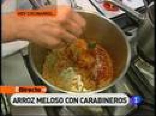 Arroz meloso con carabineros