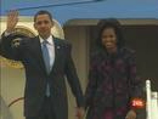  - Obama llega a Estrasburgo