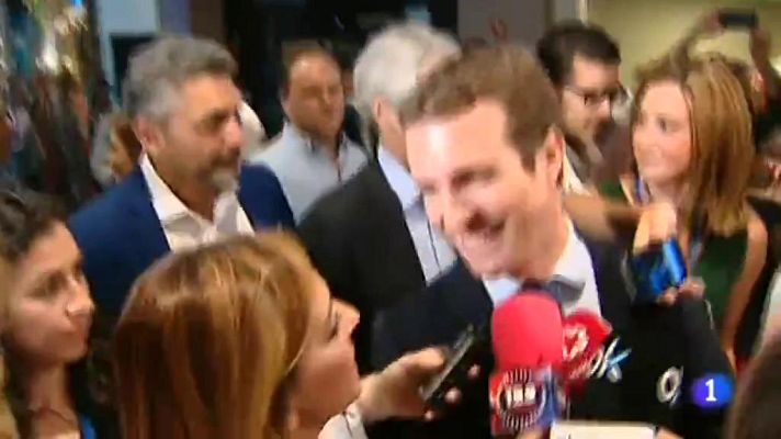 Telediario 1 - Los dos candidatos se veían ganadores