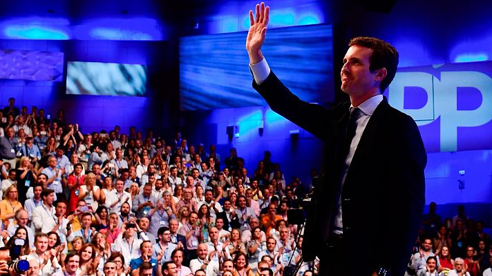 Telediario 1 - Pablo Casado, de "dar la cara" por el PP a encabezar la derecha sin complejos
