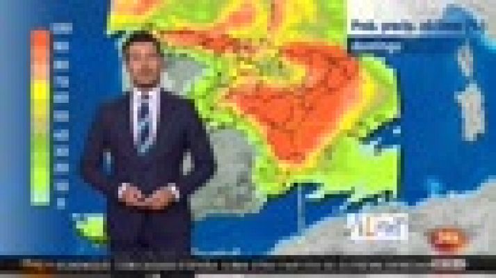 Lluvias intensas en el cuadrante noreste y mucho calor en el sur peninsular