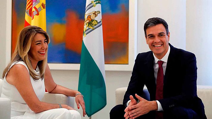 Telediario 1 - Pedro Sánchez y Susana Díaz se reúnen con la financiación autonómica como fondo