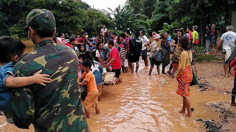 La rotura de una presa en Laos deja cientos de desaparecidos y varios muertos