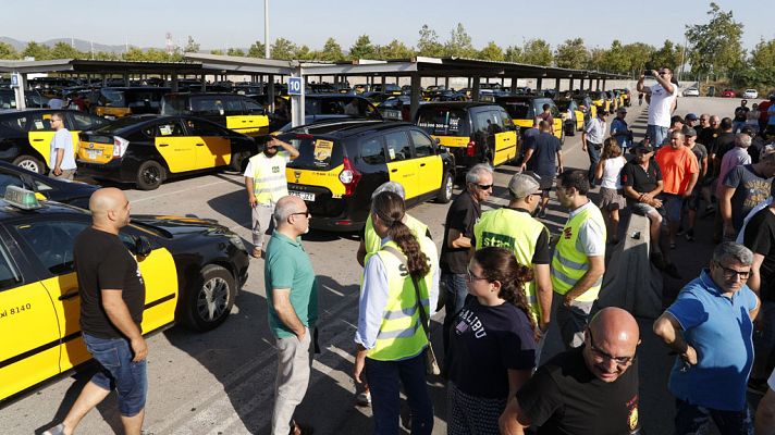 Análisis sobre las imágenes de la huelga de taxis ayer