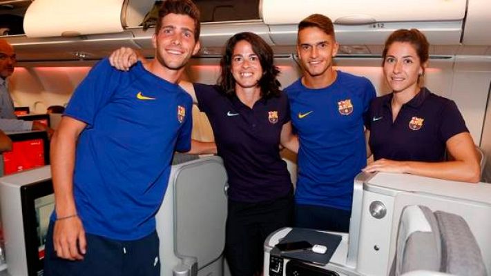 Telediario 1 - El Barça ve "cinismo" en las críticas por el viaje de la pretemporada junto al equipo femenino