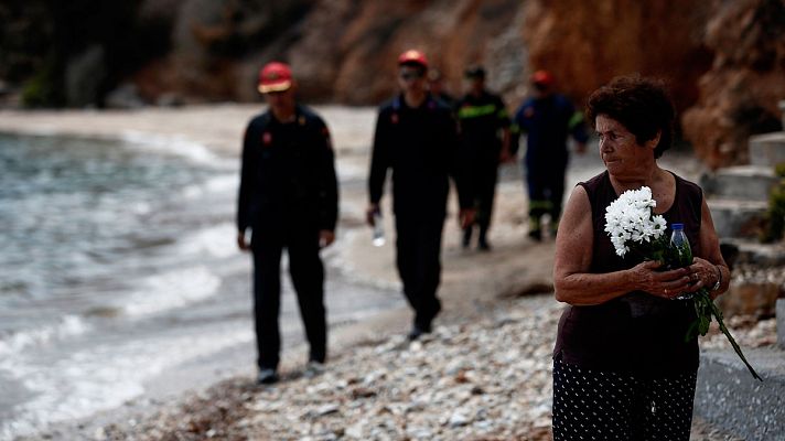 Telediario 1 - El mar fue el refugio de muchos griegos que huían de los inc