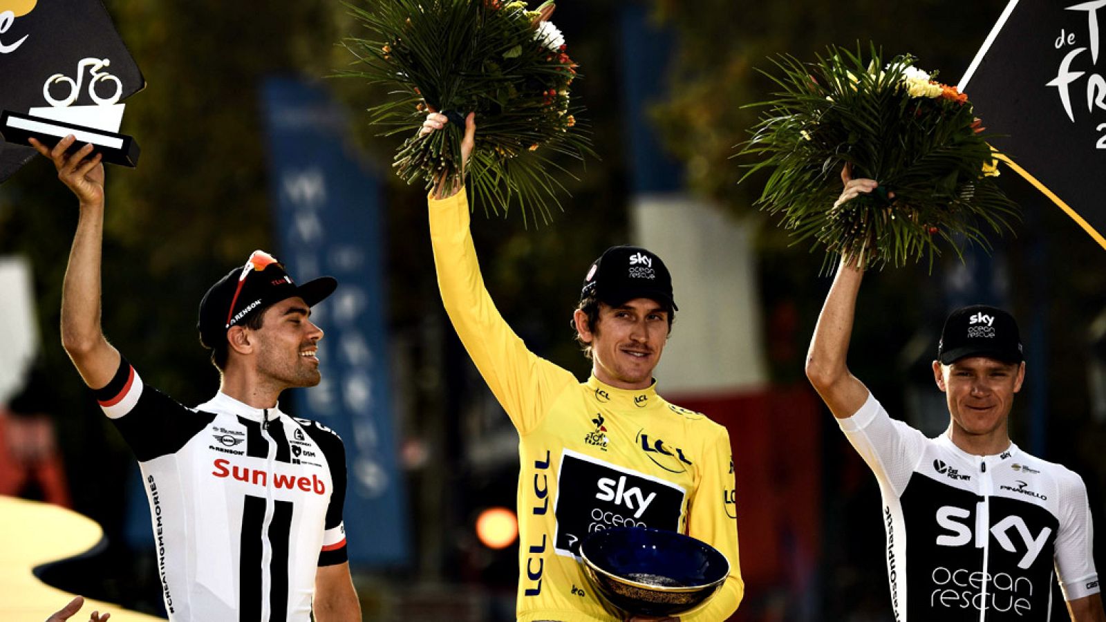 Geraint Thomas (Sky) ha culminado en París su primer Tour de Francia y ampliado el dominio del imperio británico en las 7 últimas ediciones con 6 títulos, una vez finalizada la vigésimoprimera y última etapa entre Houilles y la capital francesas, de