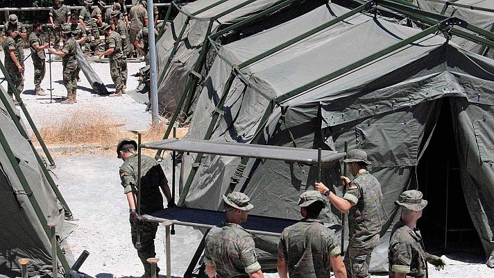 Telediario 1 - El Centro de Estancia Temporal de Inmigrantes, al triple de su capacidad