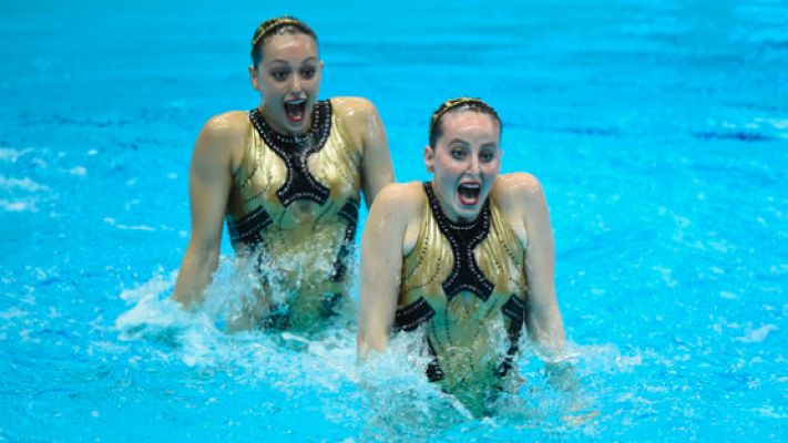 Telediario 1 - La 'sincro' española sueña con lograr una medalla en los Europeos de Glasgow