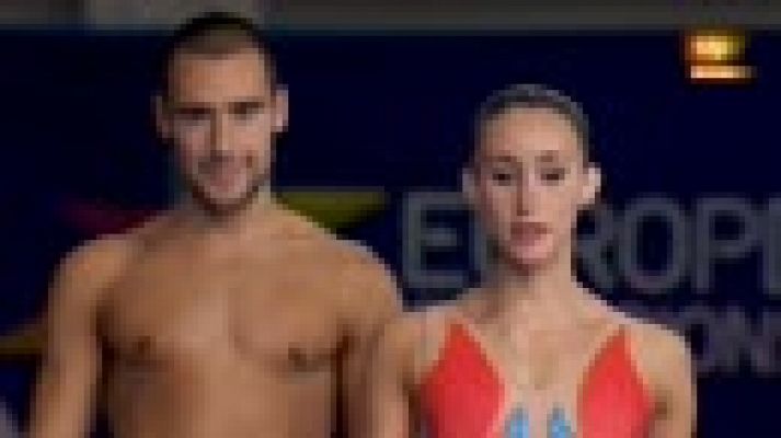 European Championships. Berta Ferreras y Pau Ribes logran la primera medalla en 'sincro'