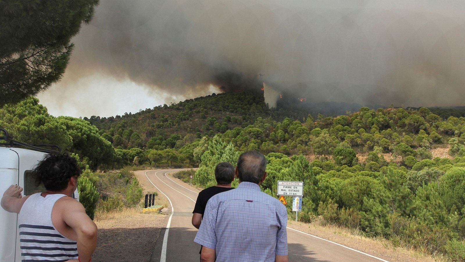 Estabilizado el incendio de Nerva tras más de 27 horas de trabajo