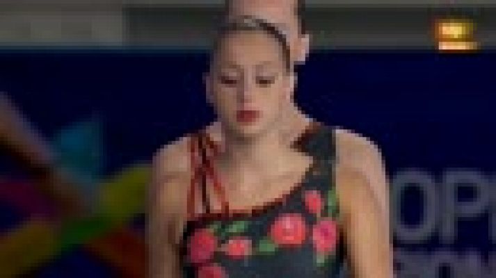  - E. Championships: Ejercicio dúo libre preliminar de Paula Ramírez y Sara Saldaña