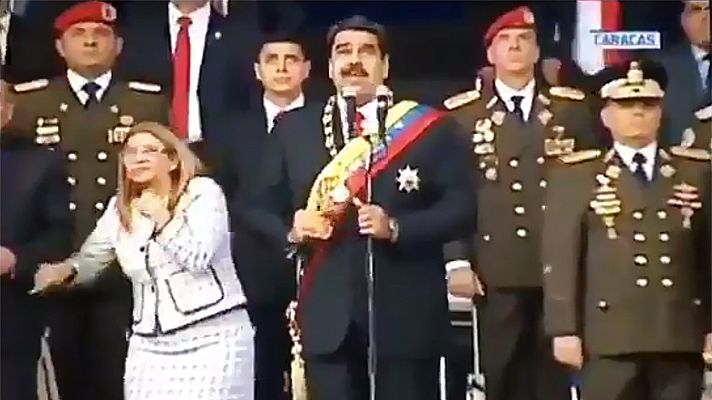 Telediario 1 - Maduro sale ileso de un atentado en Caracas