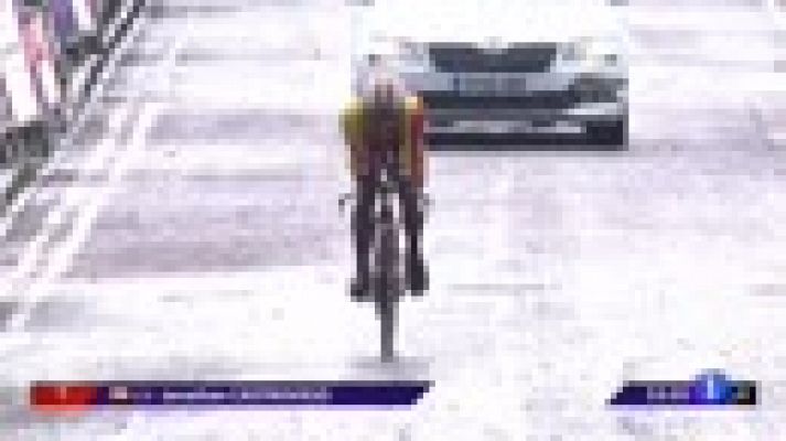 Telediario 1 - European Championships. Jonathan Castroviejo, plata en la contrarreloj de los Europeos