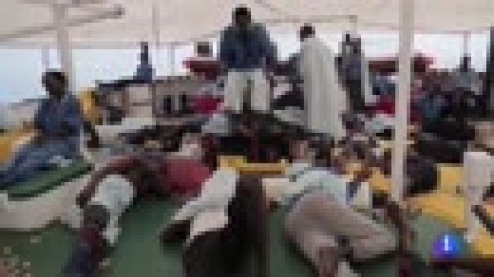 Telediario 1 - El buque 'Open Arms' llegará este jueves al puerto de Algeciras con 87 inmigrantes a bordo