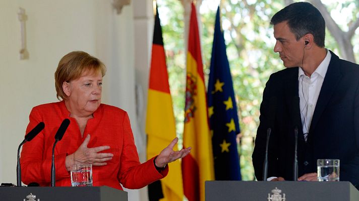 Informativo 24h - Sanchez y Merkel defienden un sistema justo de reparto de inmigrantes en la Unión Europea