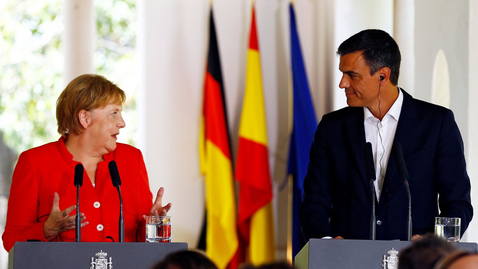 Telediario 1: Sánchez y Merkel apuestan por reforzar la cooperación con Marruecos para controlar la inmigración irregular | RTVE Play