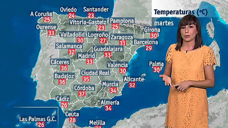 Menos tormentas en el este peninsular y alza de temperaturas en el oeste