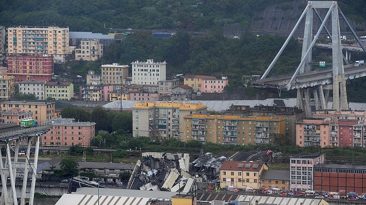 Al menos once muertos en el derrumbe del viaducto de una autopista cerca de Génova