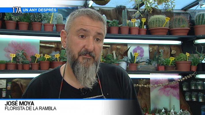 José Moya, florista de La Rambla
