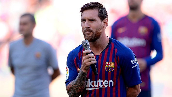 Telediario 1 - Messi promete la Champions al barcelonismo