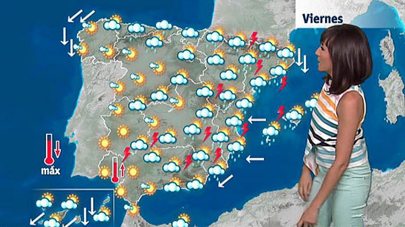 Tormentas con fuerte aparato eléctrico en Cataluña y Baleares