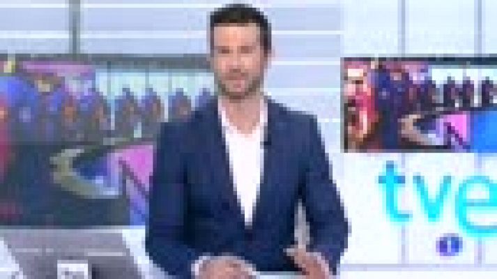 Telediario 1 - El FC Barcelona homenajea a las víctimas de los atentados