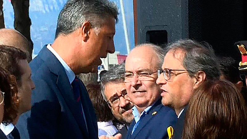 Albiol recrimina a Torra su amenaza de "atacar" al Estado en una tensa conversación en el homenaje en Cambrils