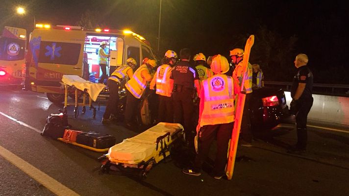 Informativo 24h - Un kamikaze provoca un accidente en la M-30 de Madrid