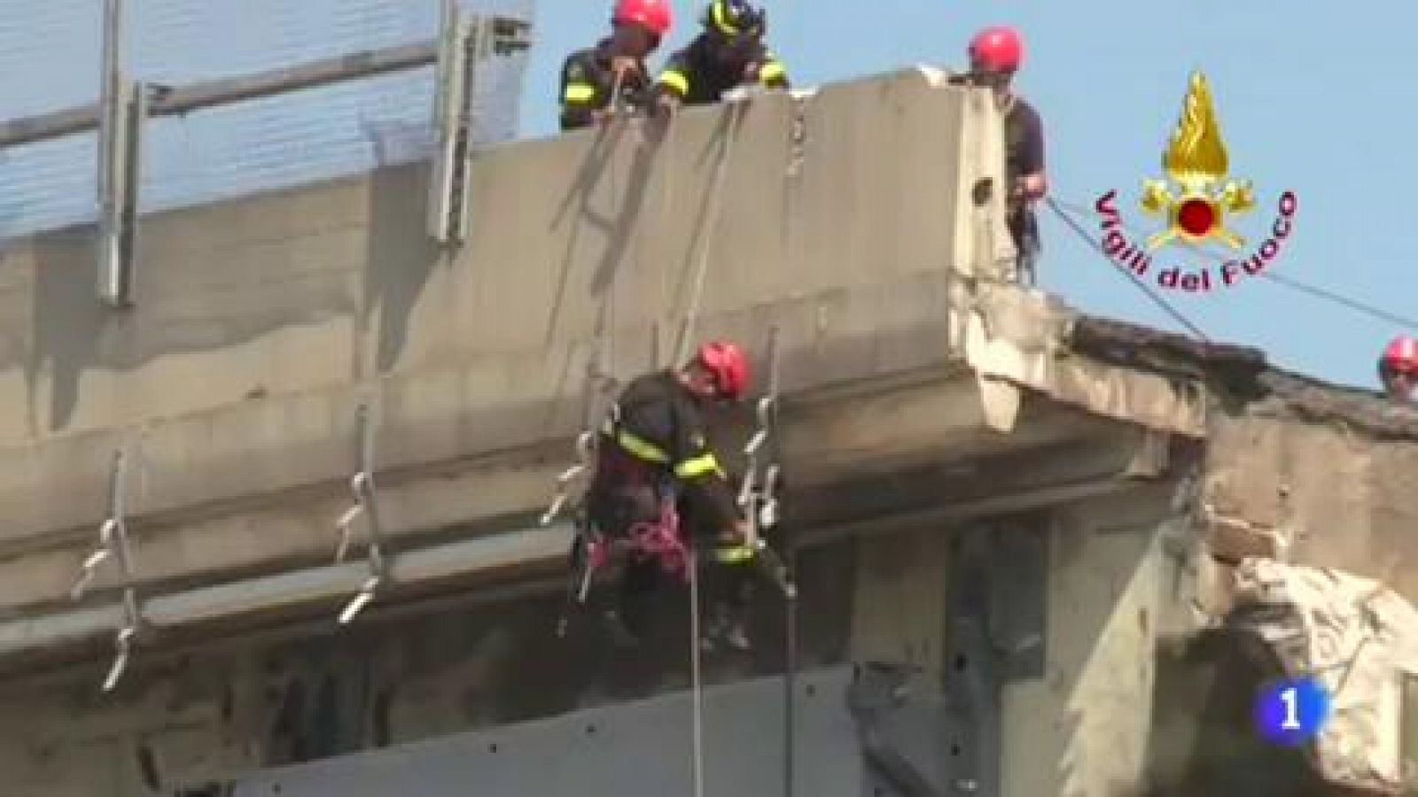 Telediario 1: En Italia se da por finalizada la búsqueda de más víctimas entre los hierros del puente Morandi  | RTVE Play