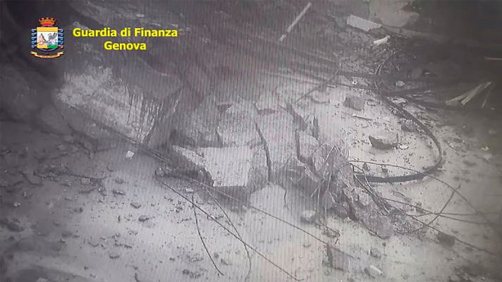 Salen a la luz nuevas imágenes de derrumbe del puente Morandi