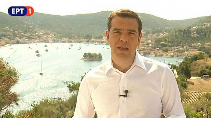 Telediario 1 - Tsipras proclama el fin de la odisea griega tras ocho años de rescates