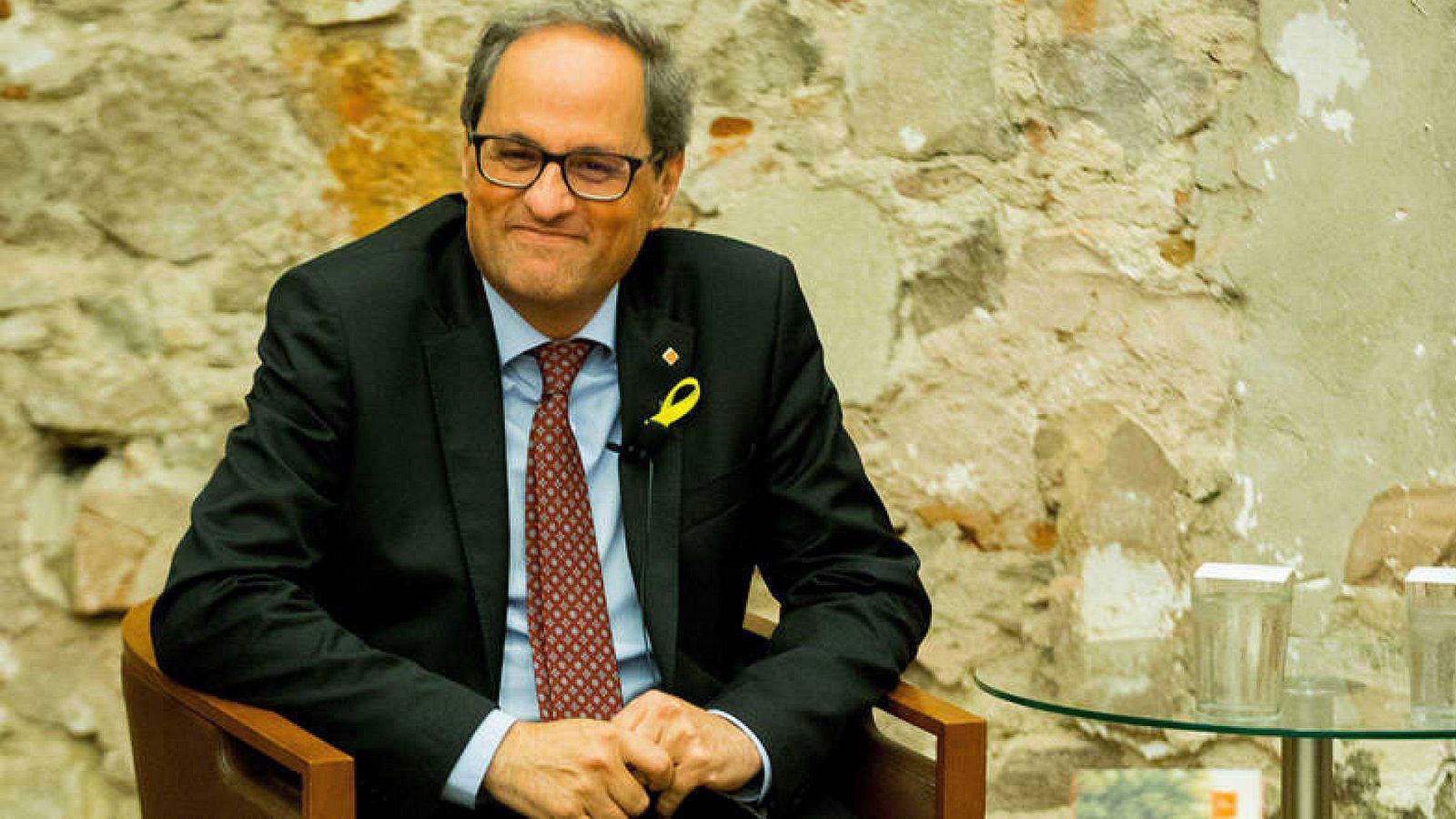 Cataluña | Torra pide a Marlaska que actúe por la retirada de lazos amarillos
