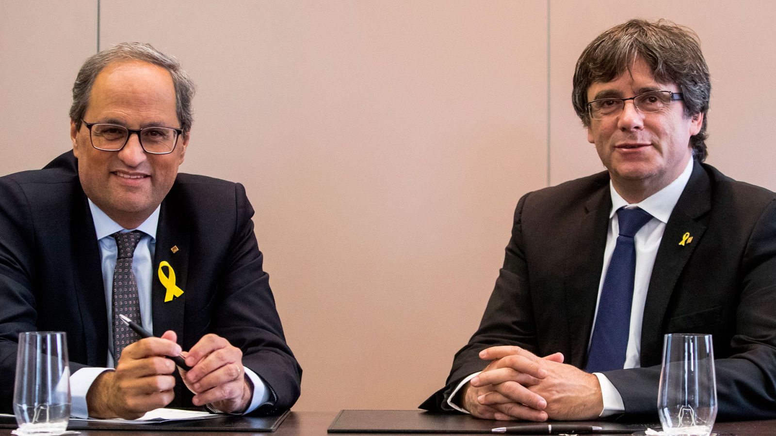 Torra se reúne con Puigdemont en Bélgica